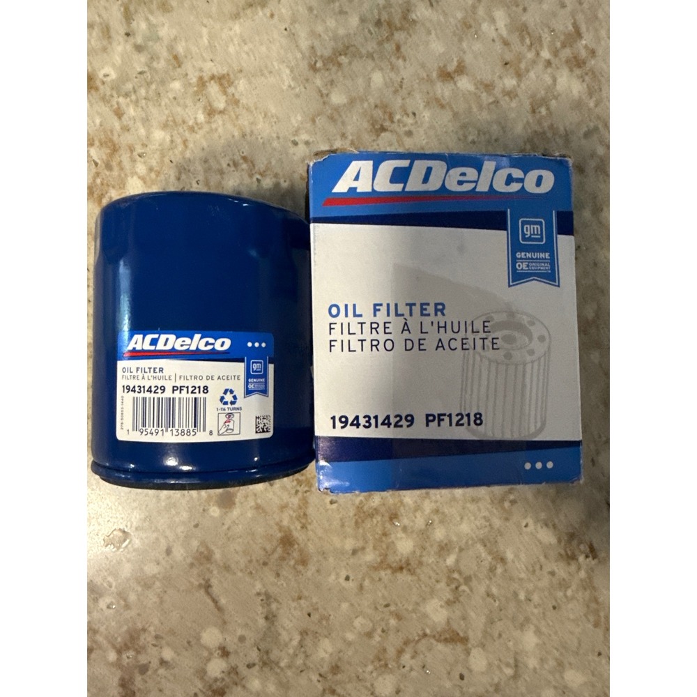 ACDelco PF1218 GM Genuine OE Oil Filter 19431429 Blue‎ Spin-On Engine Filter
